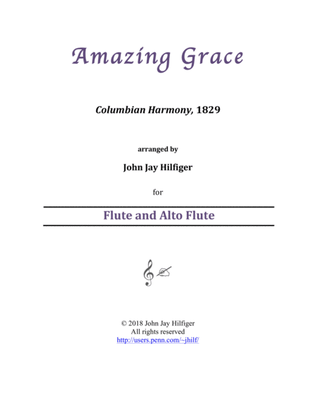 Book cover for Amazing Grace for Flute and Alto Flute