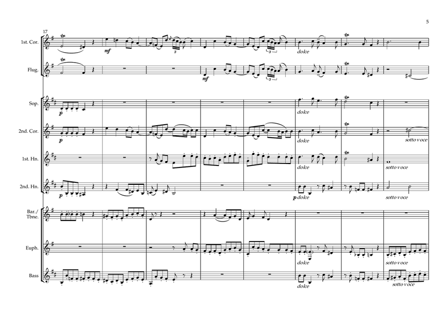 Brass Septet - Stabat Mater (Pergolesi) Small Ensemble scores gallery preview page 5