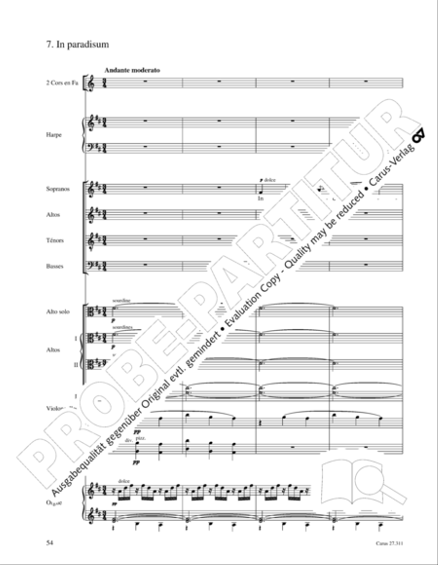 Requiem - church version (Requiem. Fassung mit kleinem Orchester) 4-Part scores gallery preview page 70