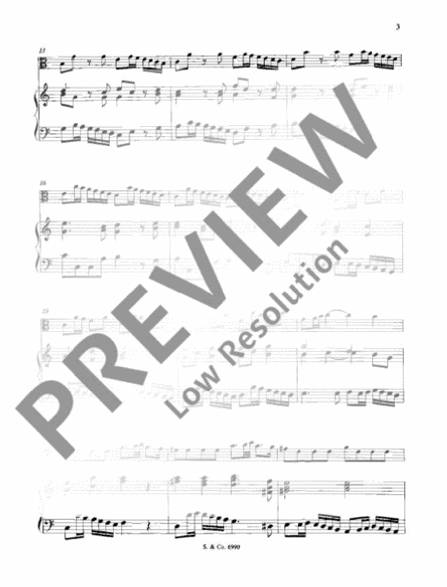 Sonata in A Minor (No. 9) Piano Accompaniment scores gallery preview page 6