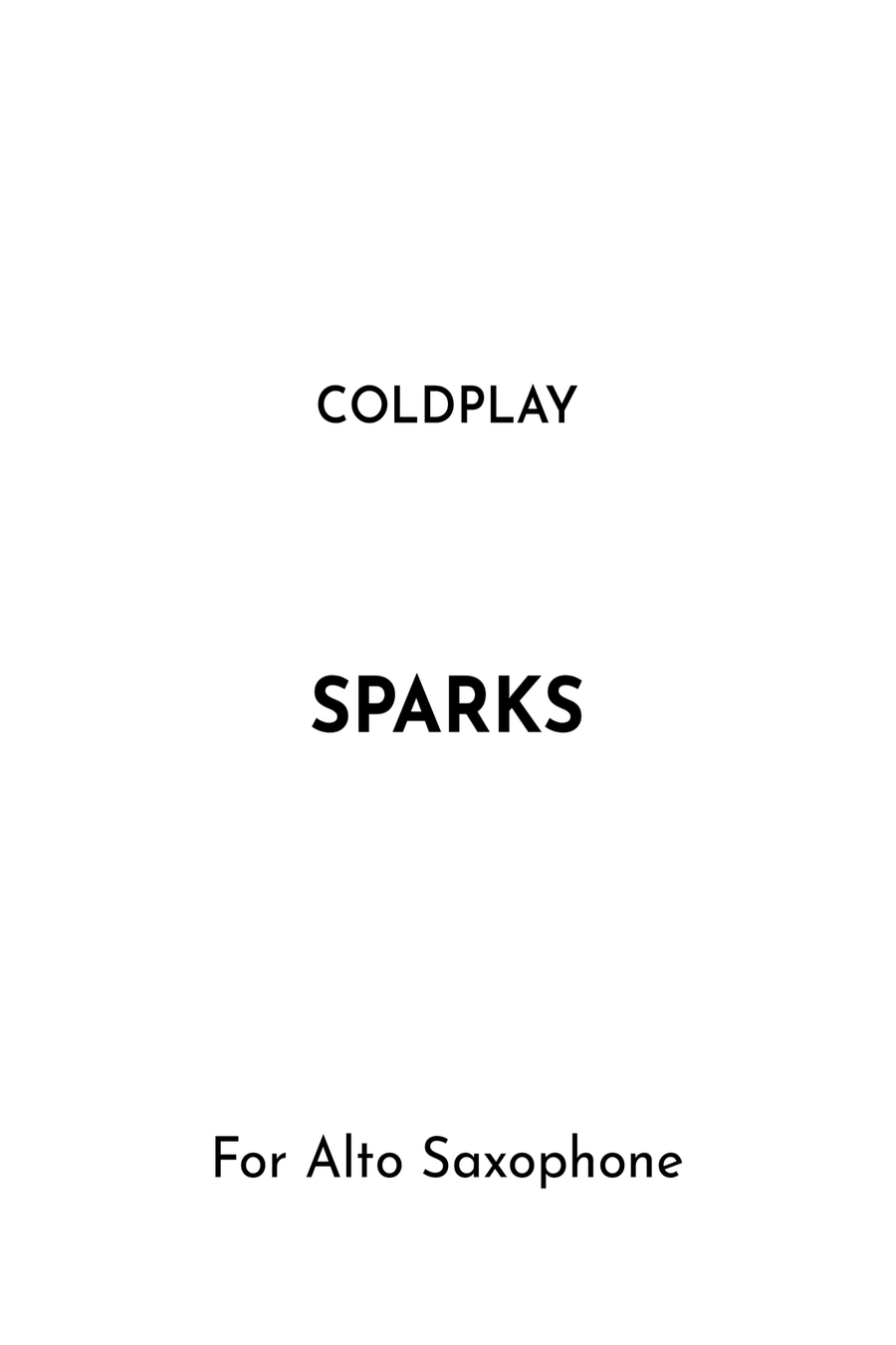 Sparks Alto Saxophone scores gallery preview page 1
