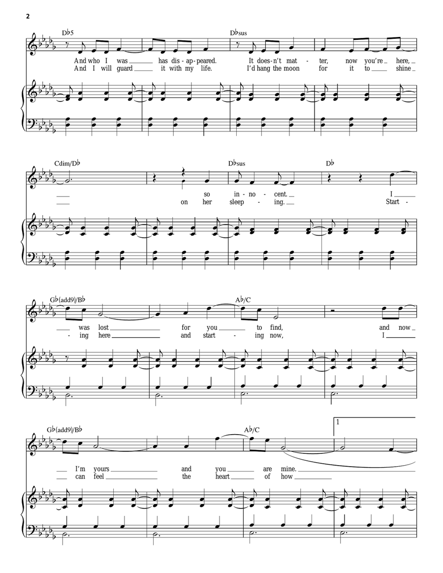 Everything Changes (from Waitress The Musical) Voice scores gallery preview page 2