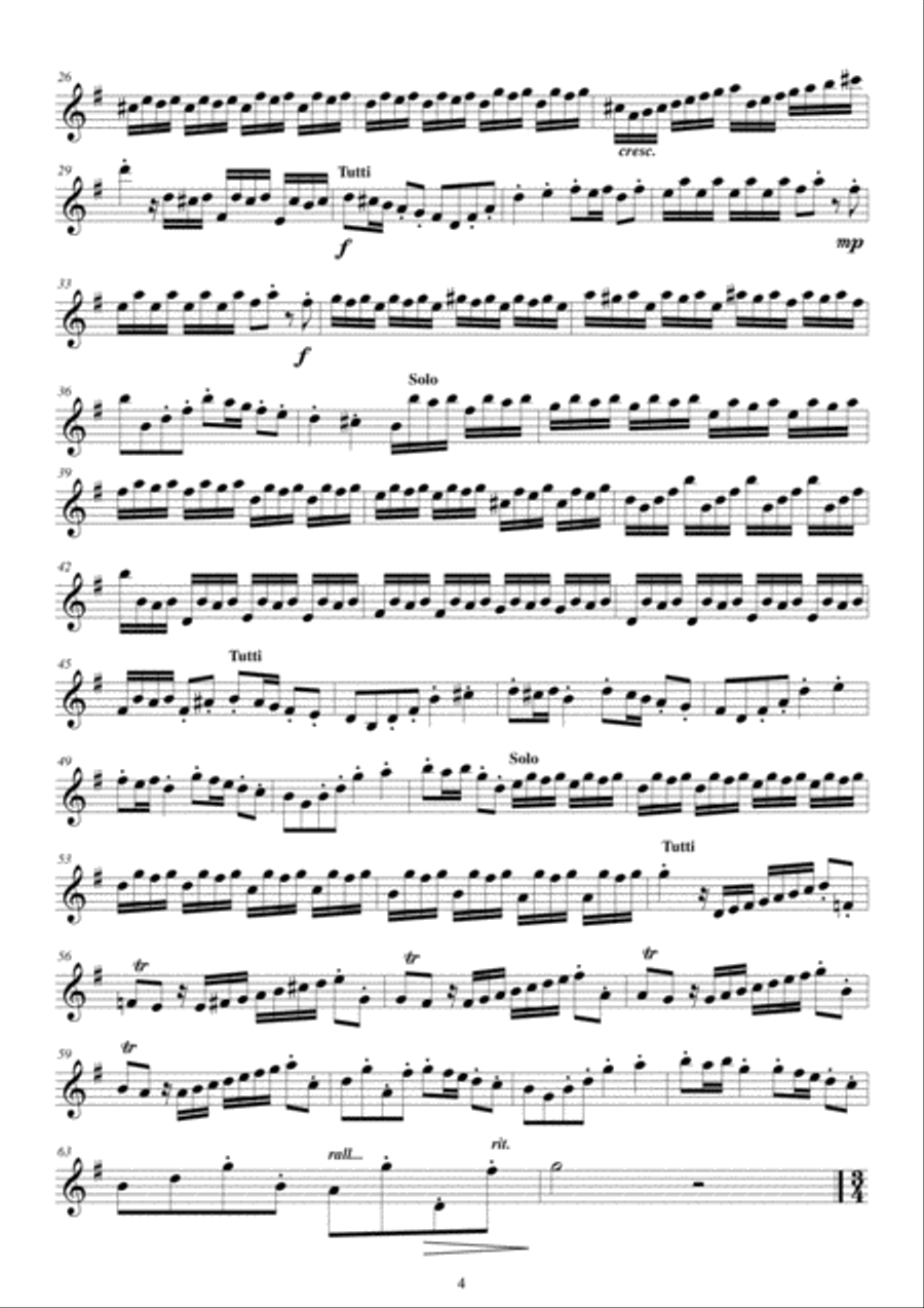 Vivaldi - 18 Concertos - Parts for String Quartet String Quartet scores gallery preview page 4