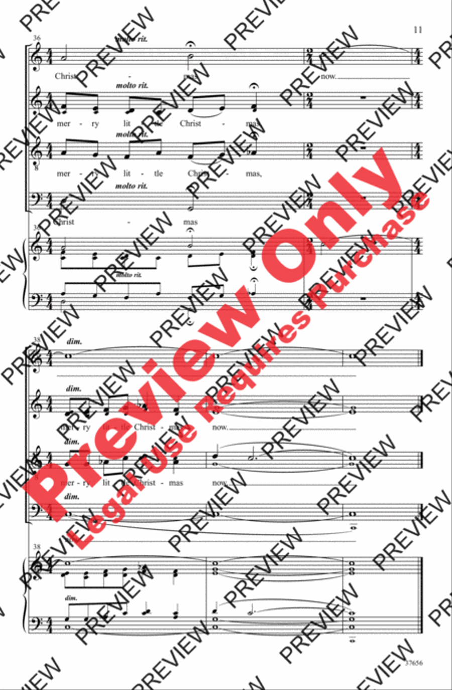 Have Yourself a Merry Little Christmas 4-Part scores gallery preview page 11