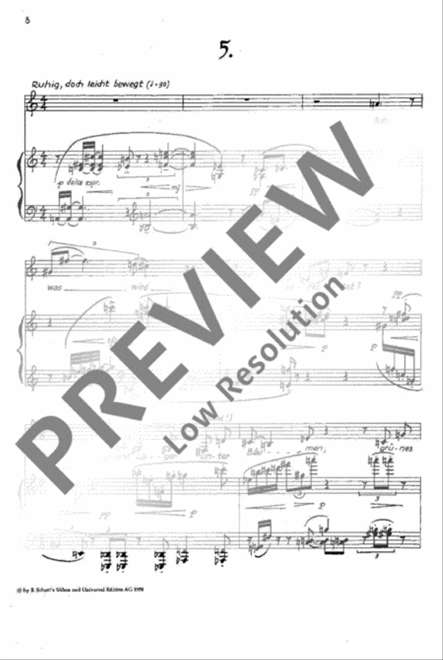 5 Lieder nach Kafka 5 Lieder nach Kafka Voice Solo scores gallery preview page 11