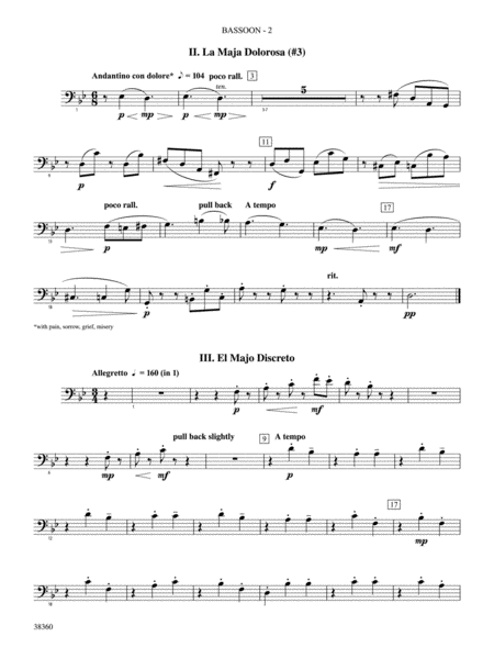 Tonadillas Suite: Bassoon