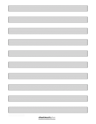 Book cover for 10-Staff Guitar Tab (Blank)