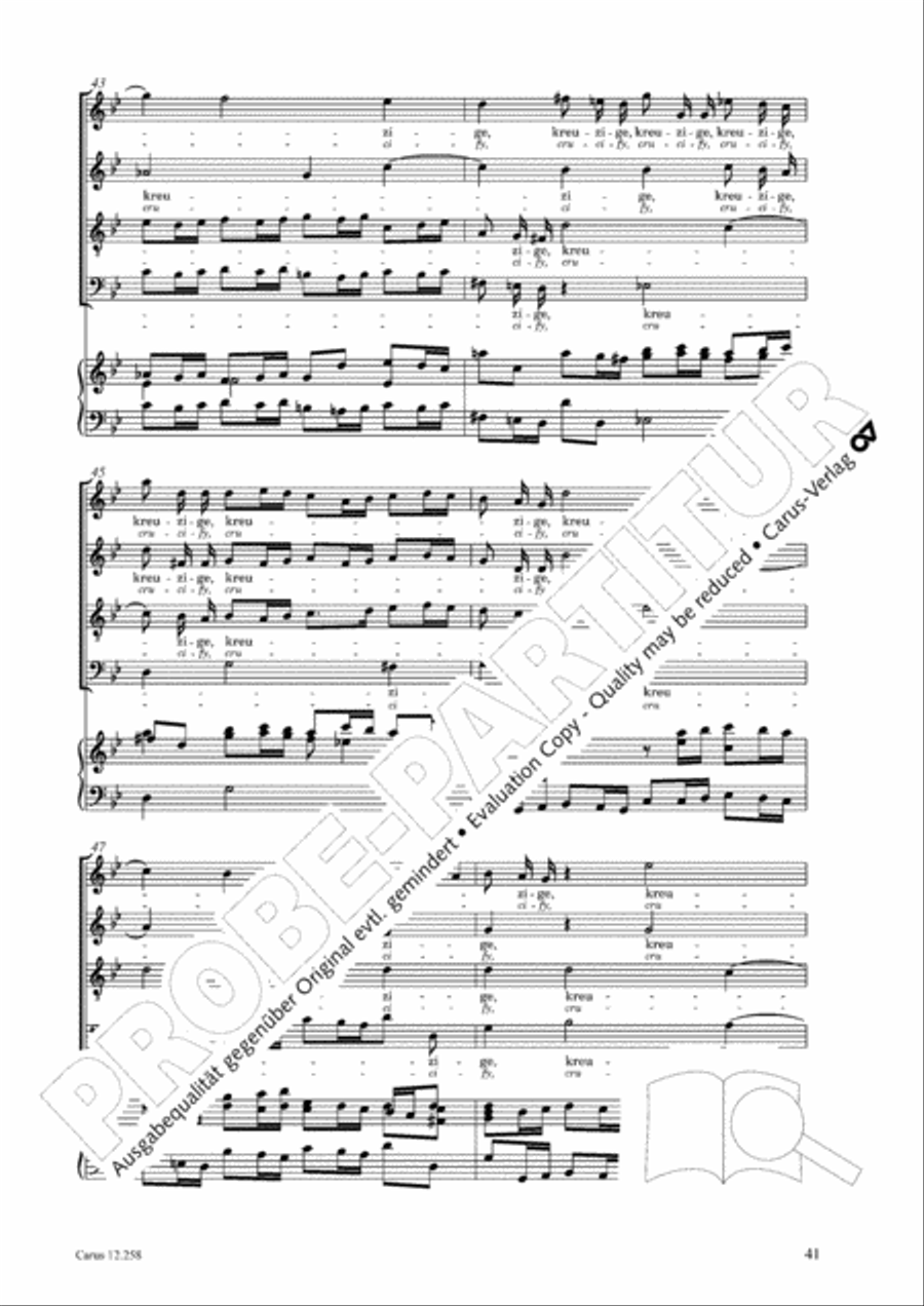 Johann Sebastian Bachs Johannes-Passion fur Kinder und Jugendliche STB scores gallery preview page 42