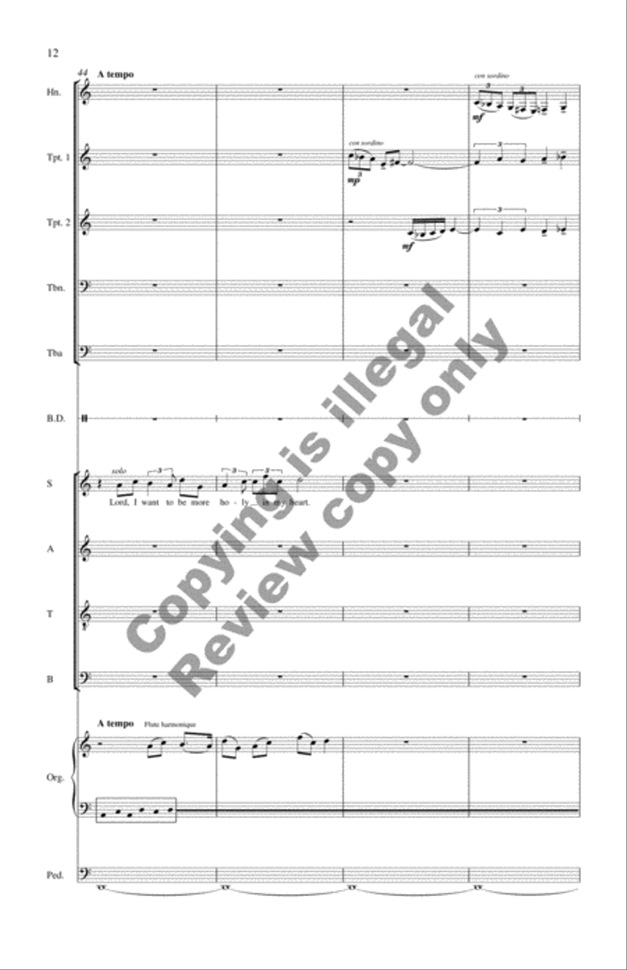 Alleluias, Intercessions and Remembrances (Brass Quintet Score) Choir scores gallery preview page 9