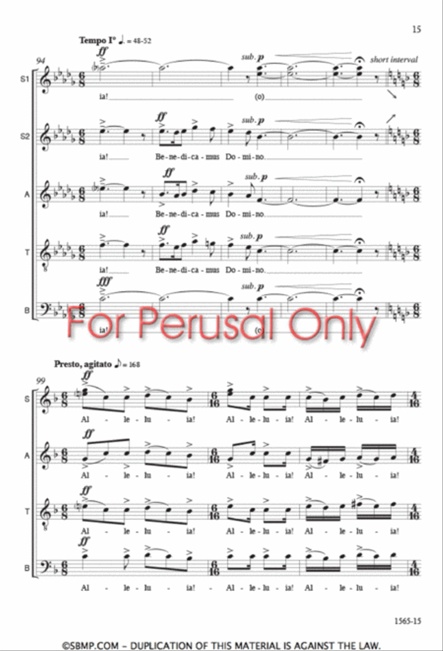 Benedicamus Domino Benedicamus Domino 4-Part scores gallery preview page 14
