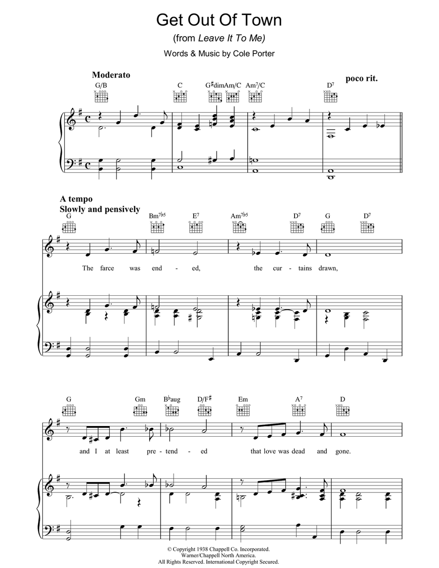Get Out Of Town Guitar scores gallery preview page 1