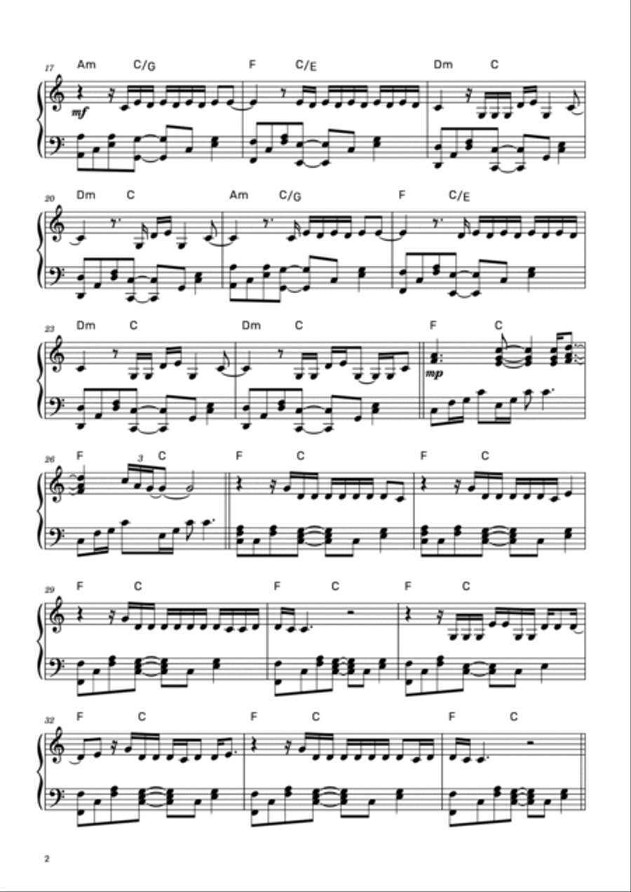 The 1 The 1 Piano Solo scores gallery preview page 2