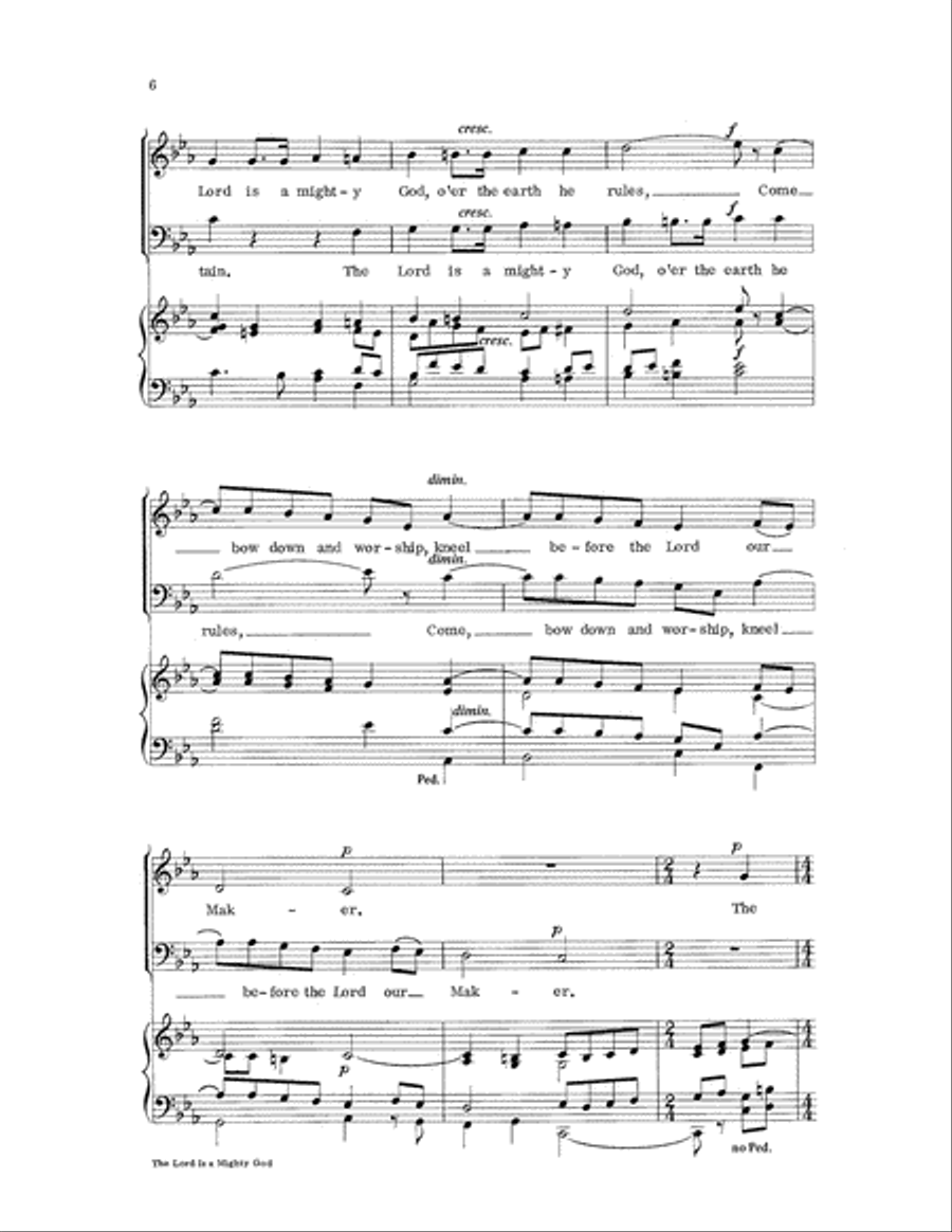 The Lord Is a Mighty God 2-Part scores gallery preview page 6