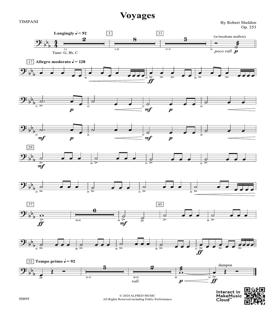 Voyages: Timpani Percussion scores gallery preview page 1