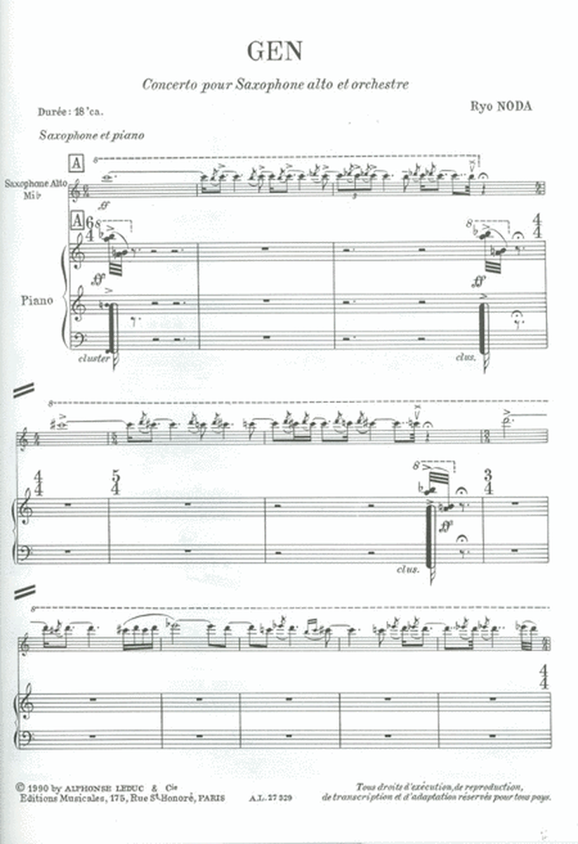 Gen (saxophone-alto & Piano)