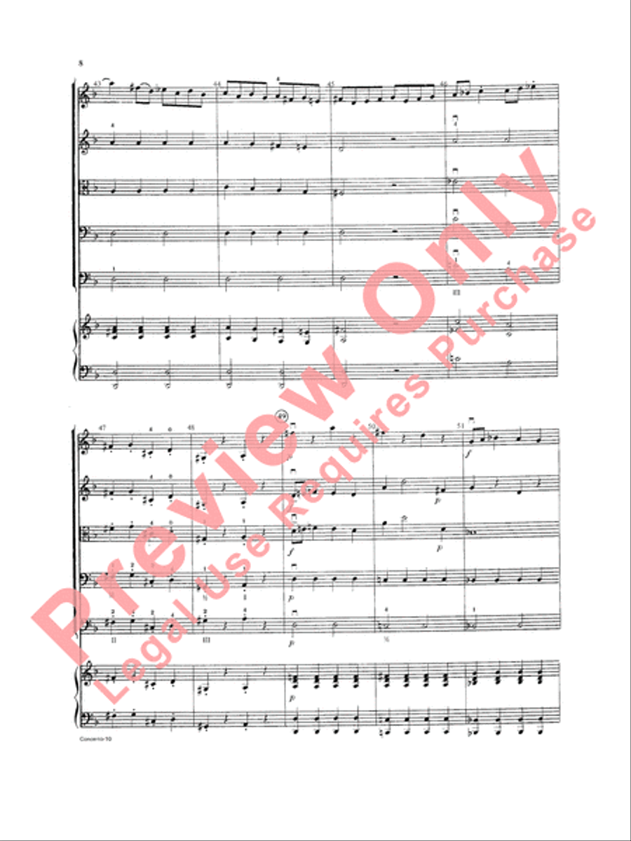 Concerto in D minor String Orchestra scores gallery preview page 9