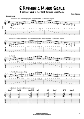 E Harmonic Minor Scale (4 Ways to Play)