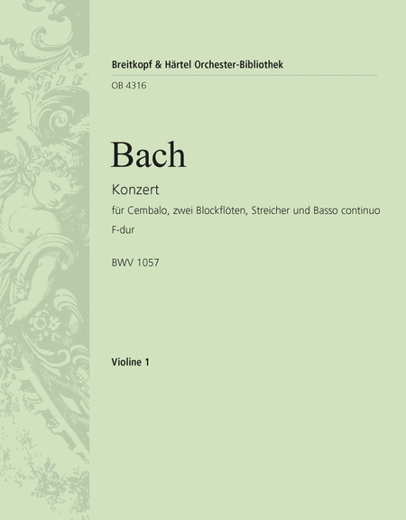 Harpsichord Concerto in F major BWV 1057