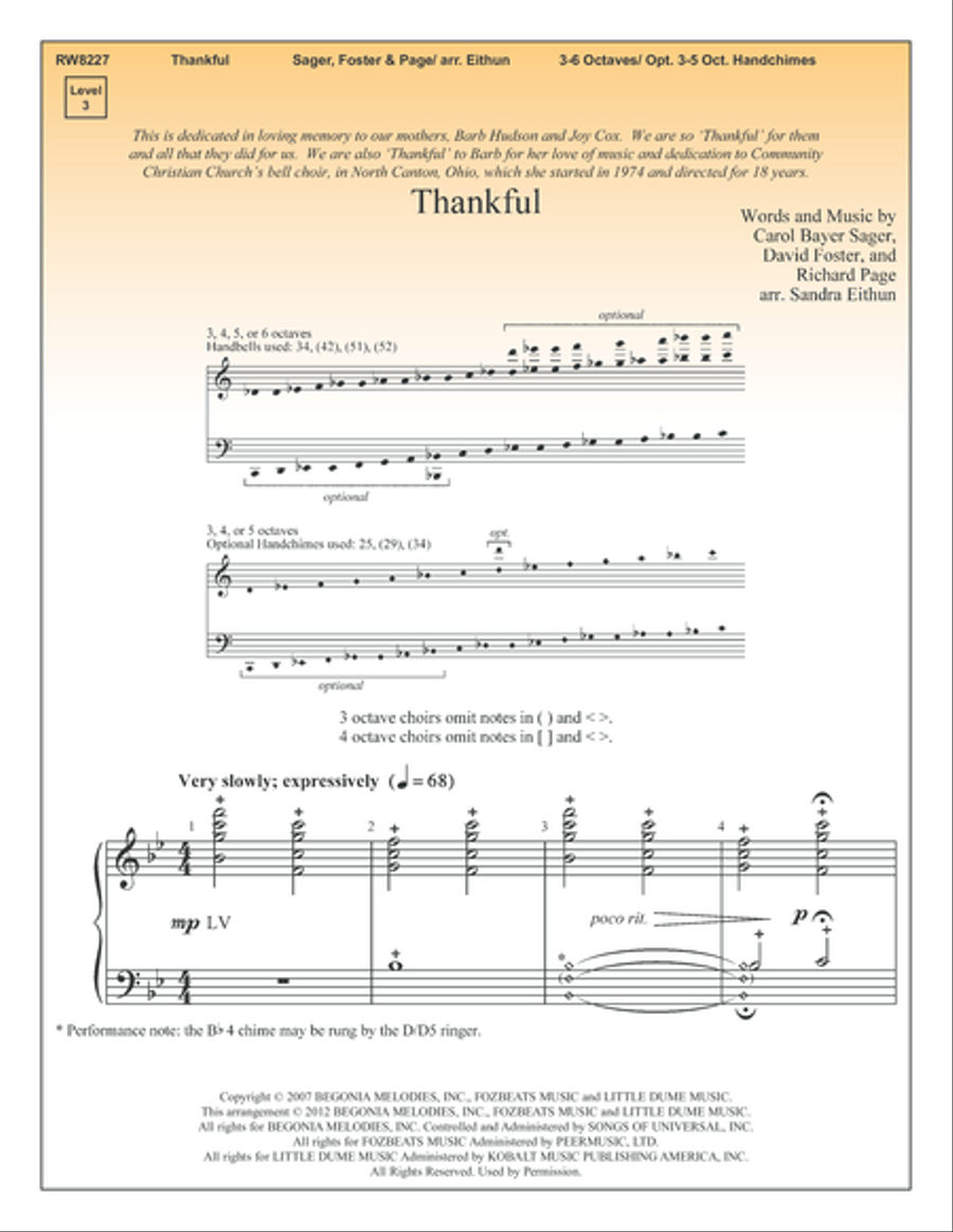 Thankful 6-Octaves scores gallery preview page 1