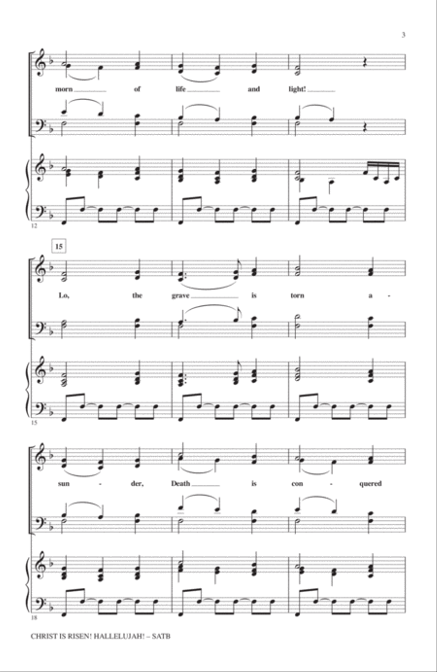 Christ Is Risen! Hallelujah! 4-Part scores gallery preview page 2