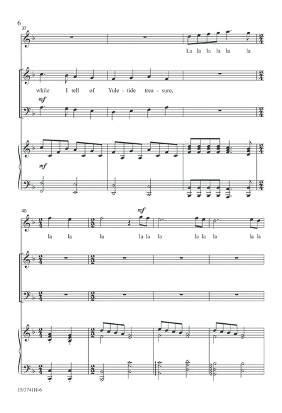 Deck the Hall Deck the Hall 4-Part scores gallery preview page 6