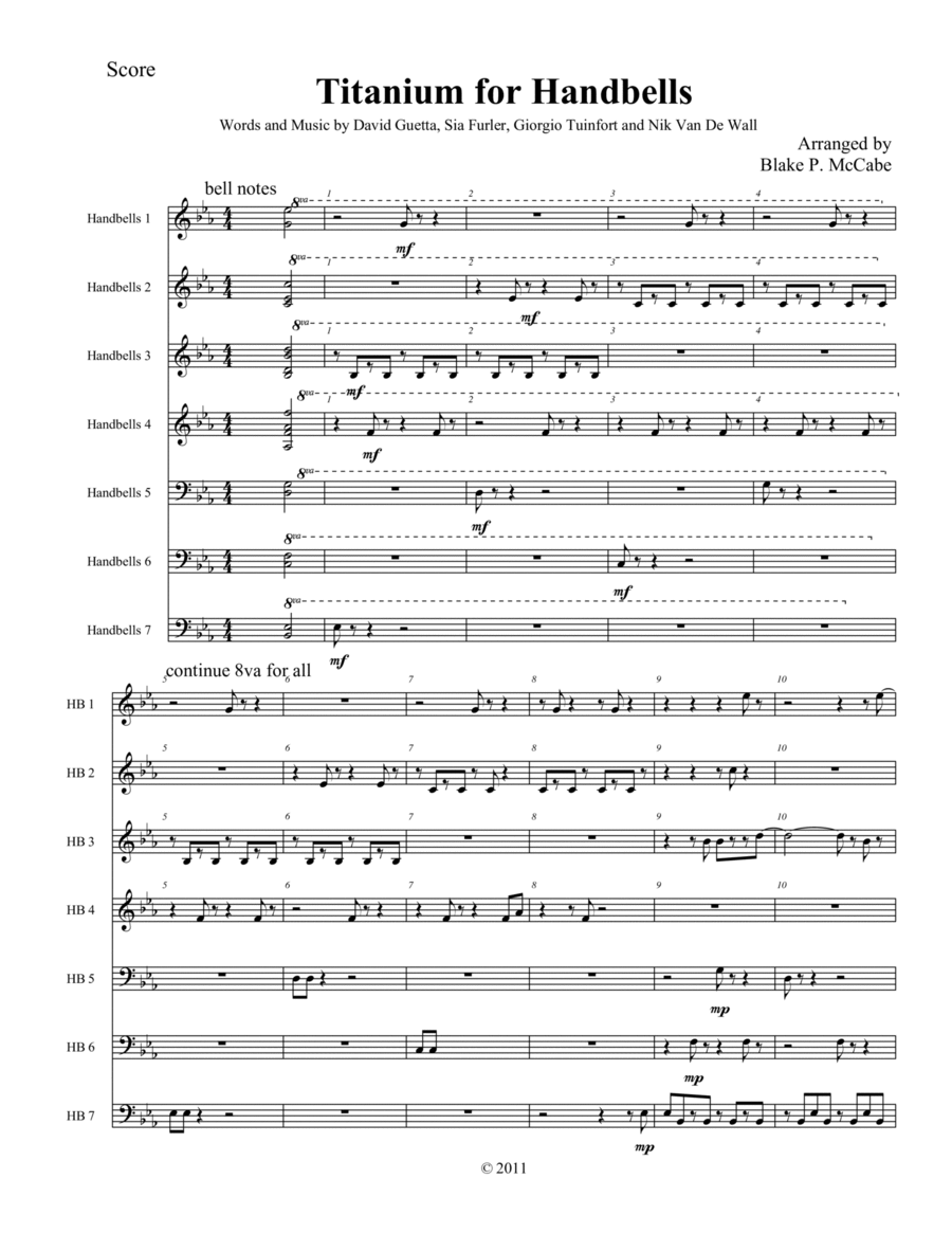 Titanium Percussion Ensemble scores gallery preview page 1