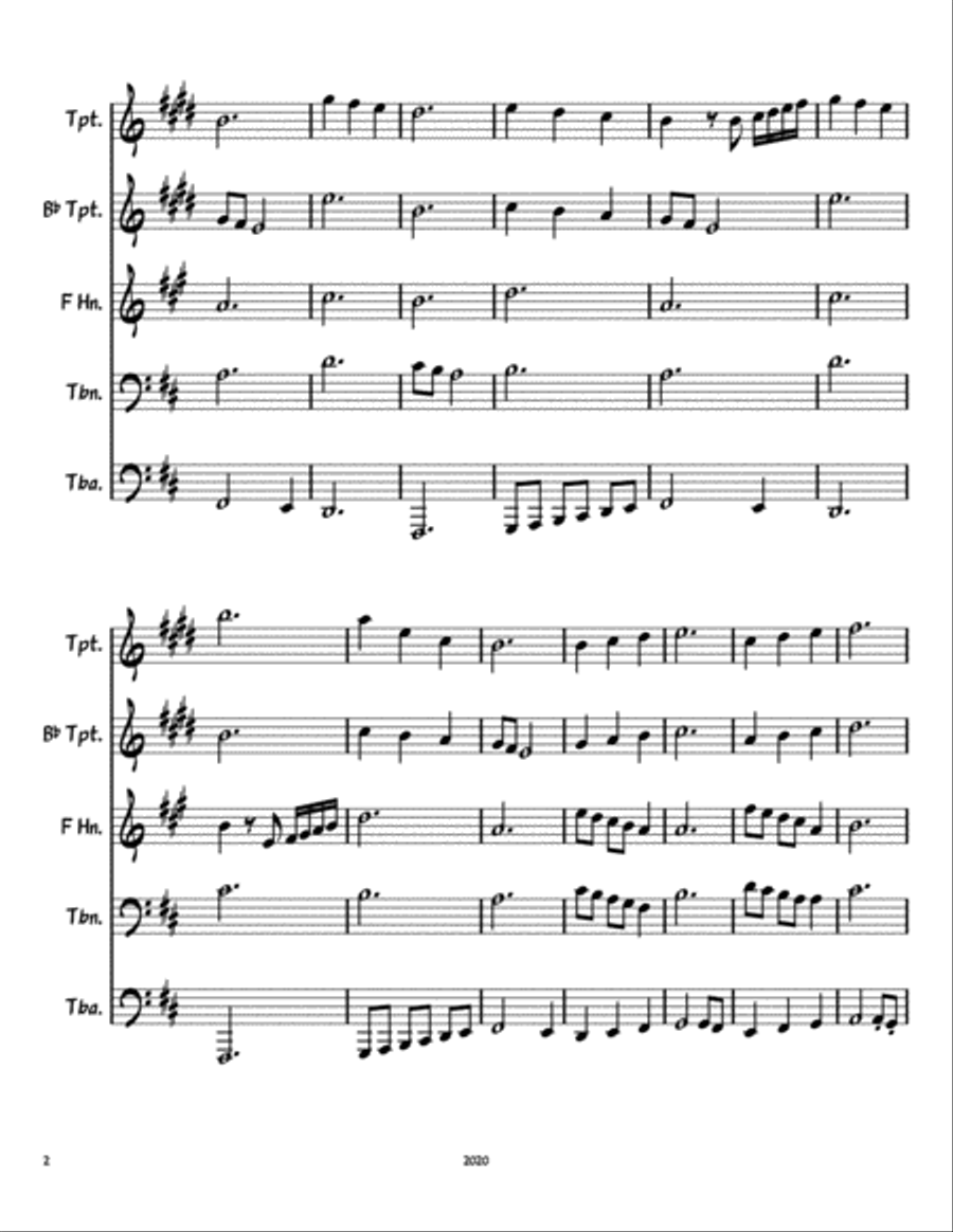 Shifting Sands (Brass Quintet) Brass Quintet scores gallery preview page 2