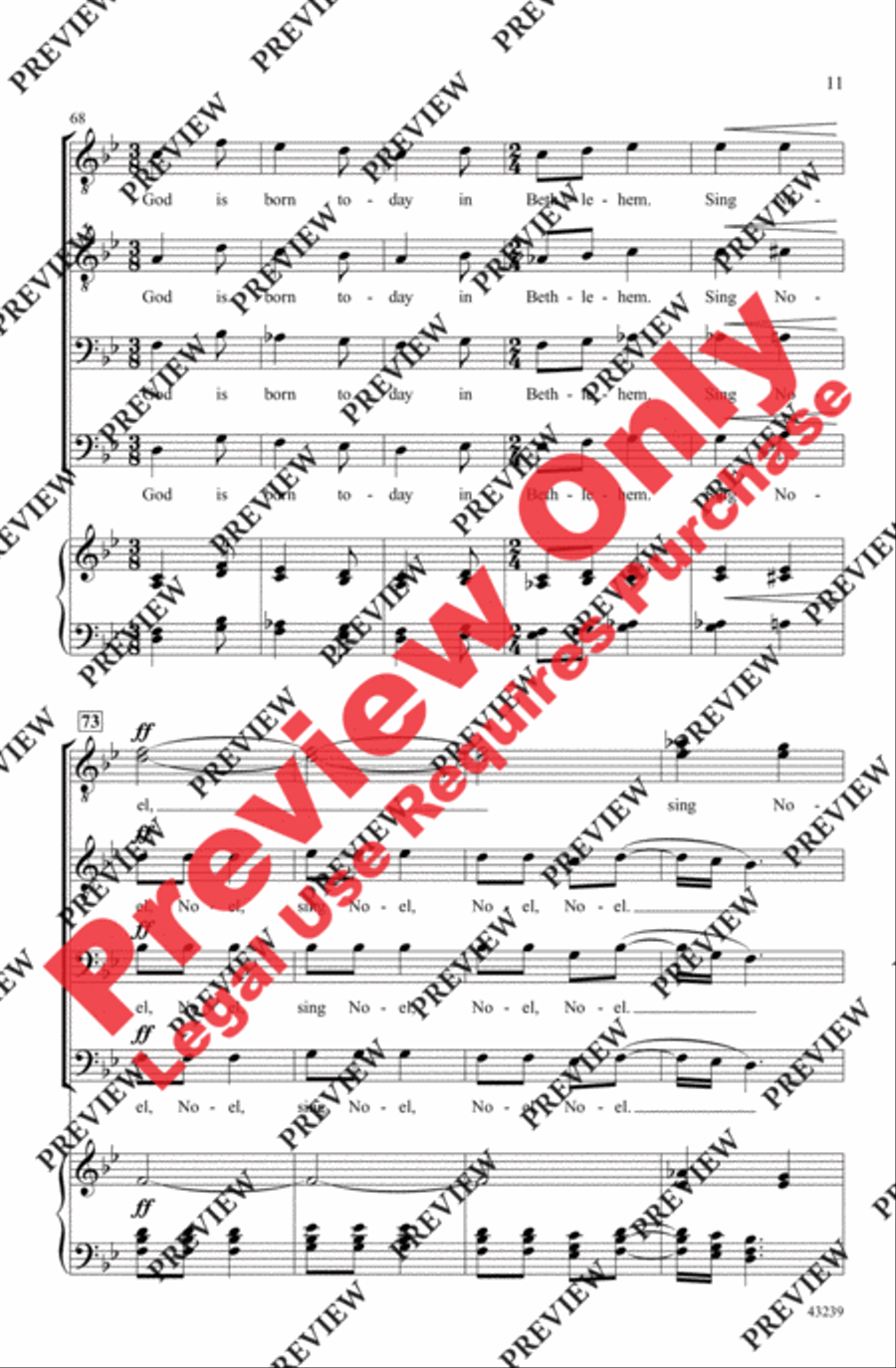 African Noel African Noel Men's Choir scores gallery preview page 11