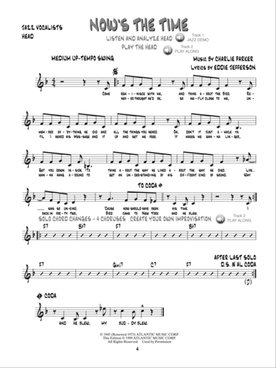 Approaching the Standards for Jazz Vocalists