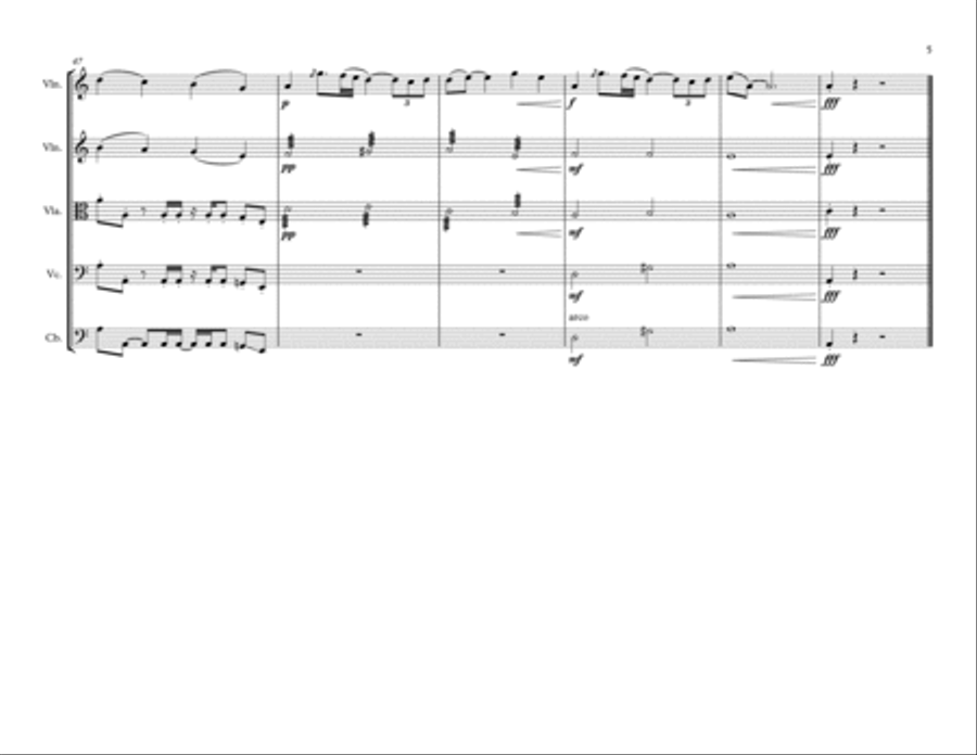 Fake Love String Quartet scores gallery preview page 5