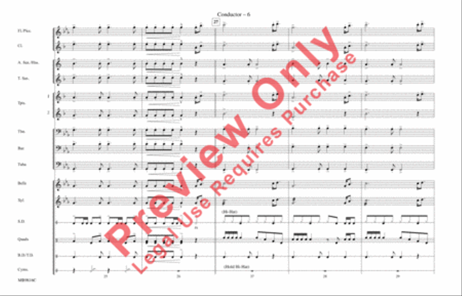 Gonna Fly Now (Theme from Rocky) Marching Band scores gallery preview page 7
