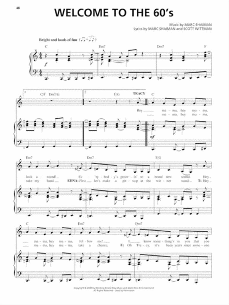 Hairspray Piano, Vocal scores gallery preview page 5