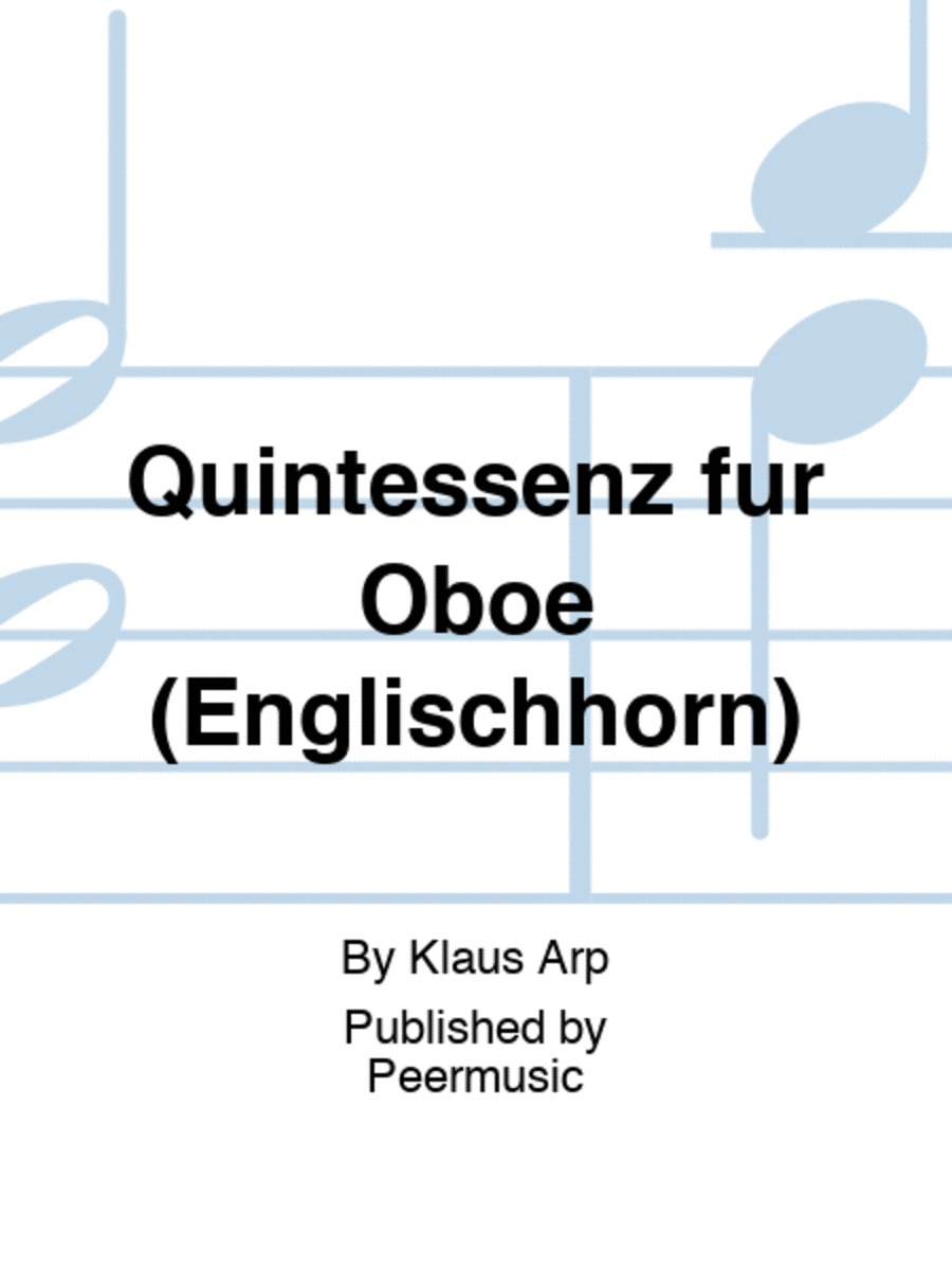Quintessenz für Oboe (Englischhorn)