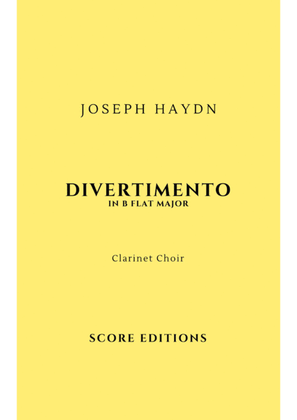 Book cover for Clarinet Choir: Haydn's Divertimento nº1 in B-flat major