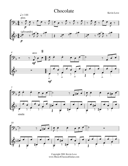Chocolate (Cello and Guitar) - Score and Parts image number null