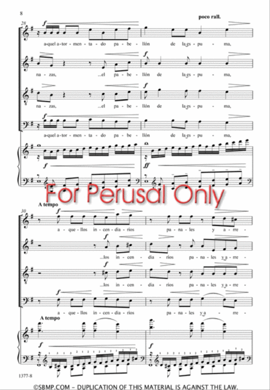 Tu sangre en la mia - SATB Octavo 4-Part scores gallery preview page 7
