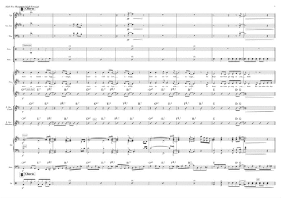 Ain't No Mountain High Enough Jazz Ensemble scores gallery preview page 3