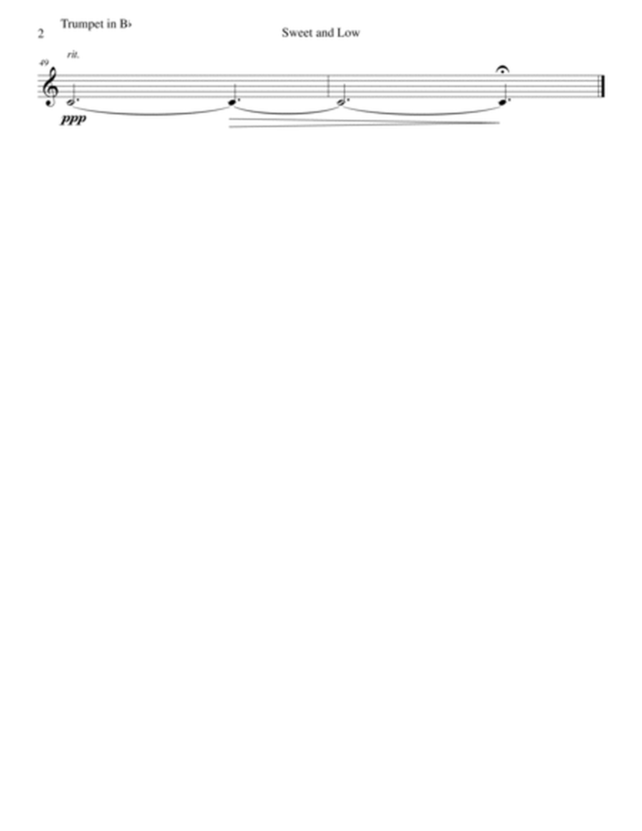 Sweet and Low (Stanford's setting) arranged for saxophone quartet and brass quartet image number null