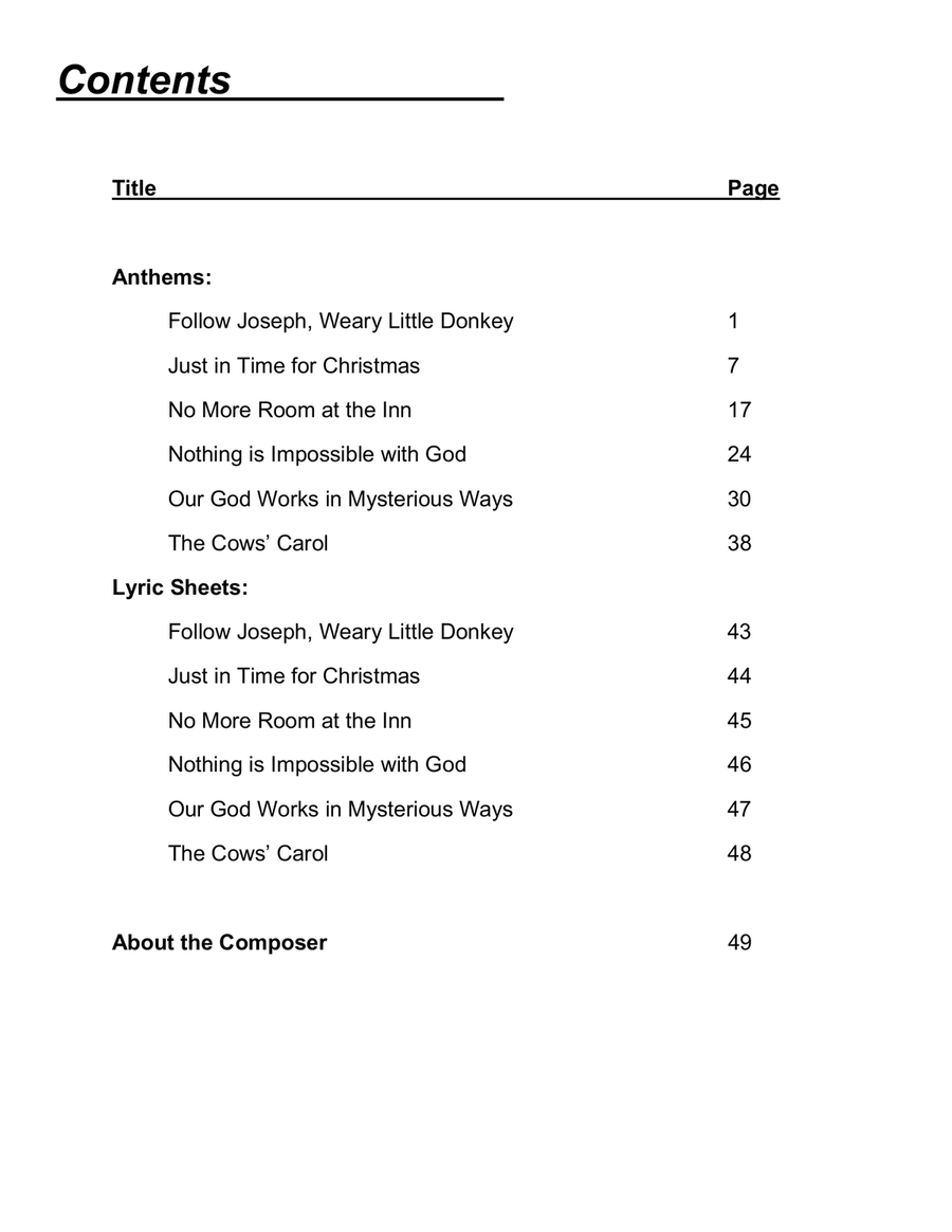 6 Easy Original Christmas Anthems for 2-Part Children's Choir 2-Part scores gallery preview page 2