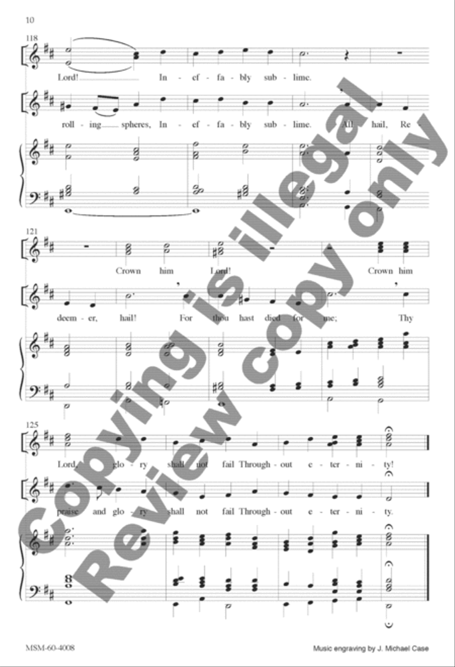 Crown Him with Many Crowns 4-Part scores gallery preview page 10