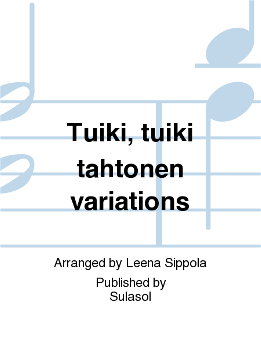 Tuiki, tuiki tähtönen variations Violin Solo scores gallery preview page 1