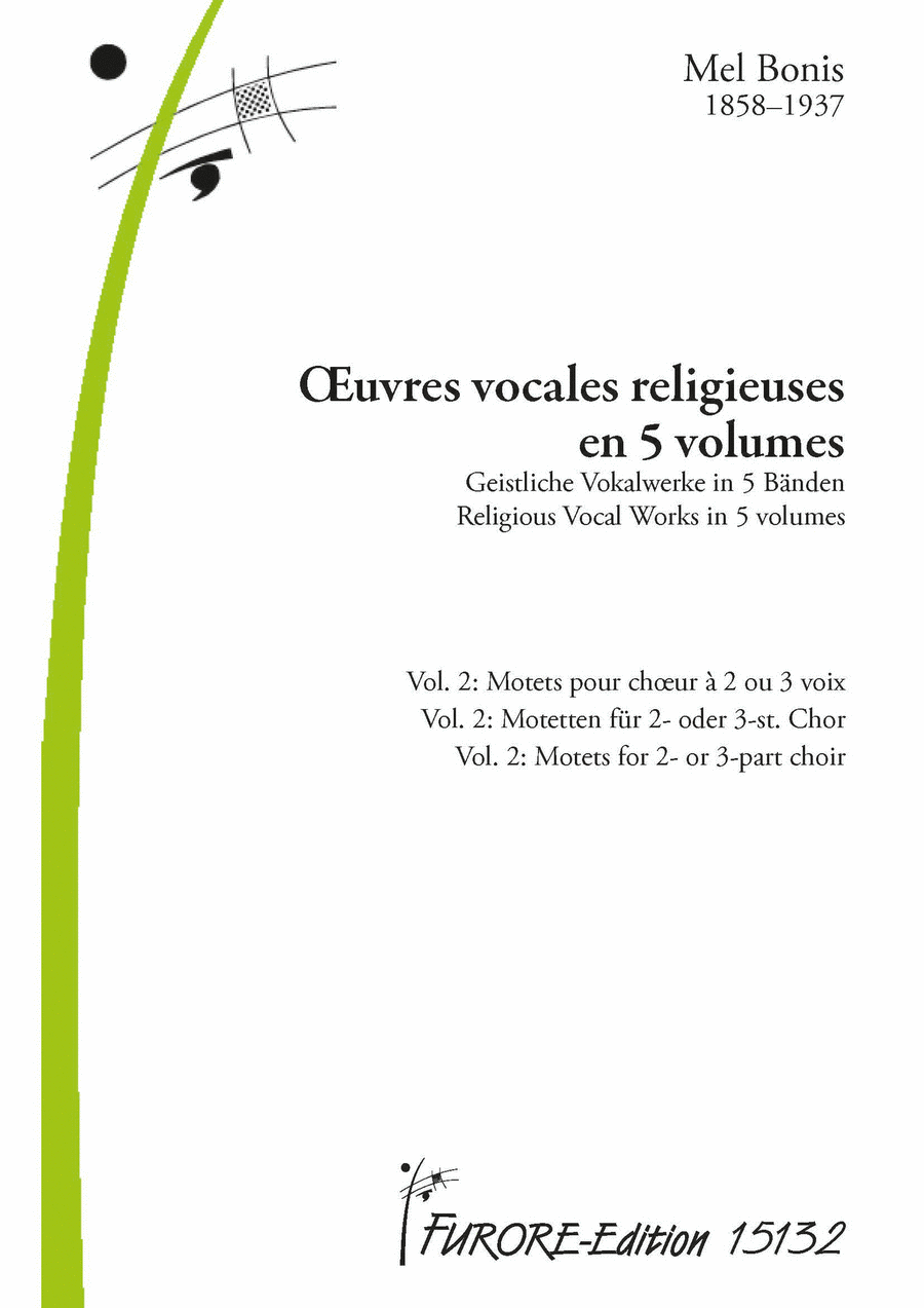 Œvres vocales religieuses en 5 volumes: Vol. 2: Motets for 2- or 3-part choir: Tantum Ergo, opus 168 4-Part scores gallery preview page 1