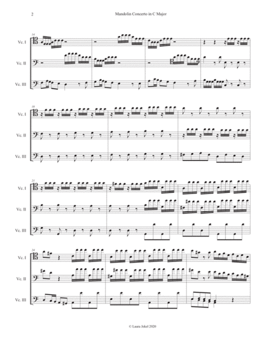 Mandolin Concerto in C Major, movement 1 for Cello Trio image number null