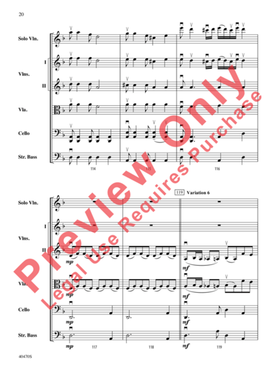 Hungarian Variations String Orchestra scores gallery preview page 21