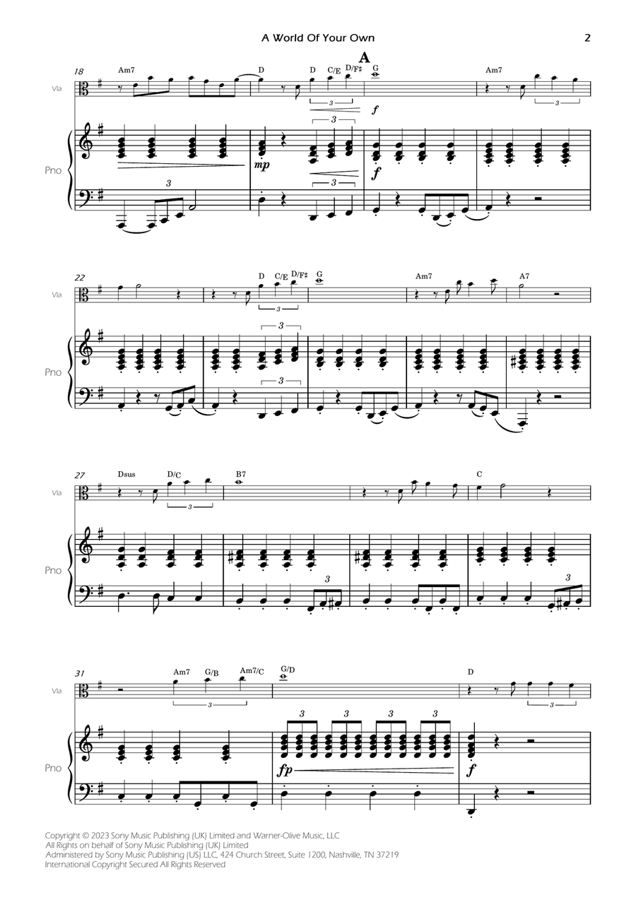 A World Of Your Own A World Of Your Own Viola scores gallery preview page 4
