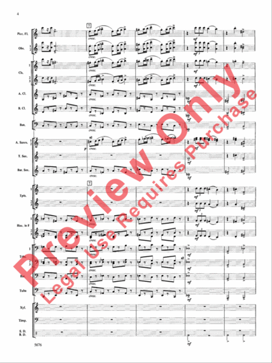 March from the Opera Love for 3 Oranges Concert Band scores gallery preview page 5