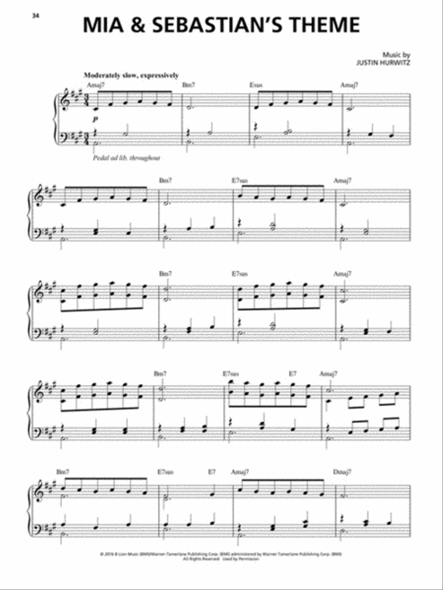 La La Land Piano, Vocal, Guitar scores gallery preview page 7