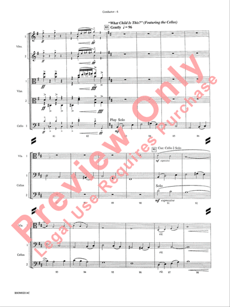 Christmas in the Round (A Holiday Prism for String Orchestra) String Orchestra scores gallery preview page 8