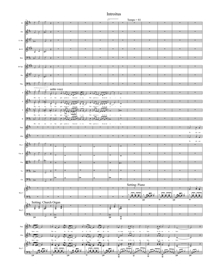 Introitus (from "Requiem Mass") (Full Score) image number null