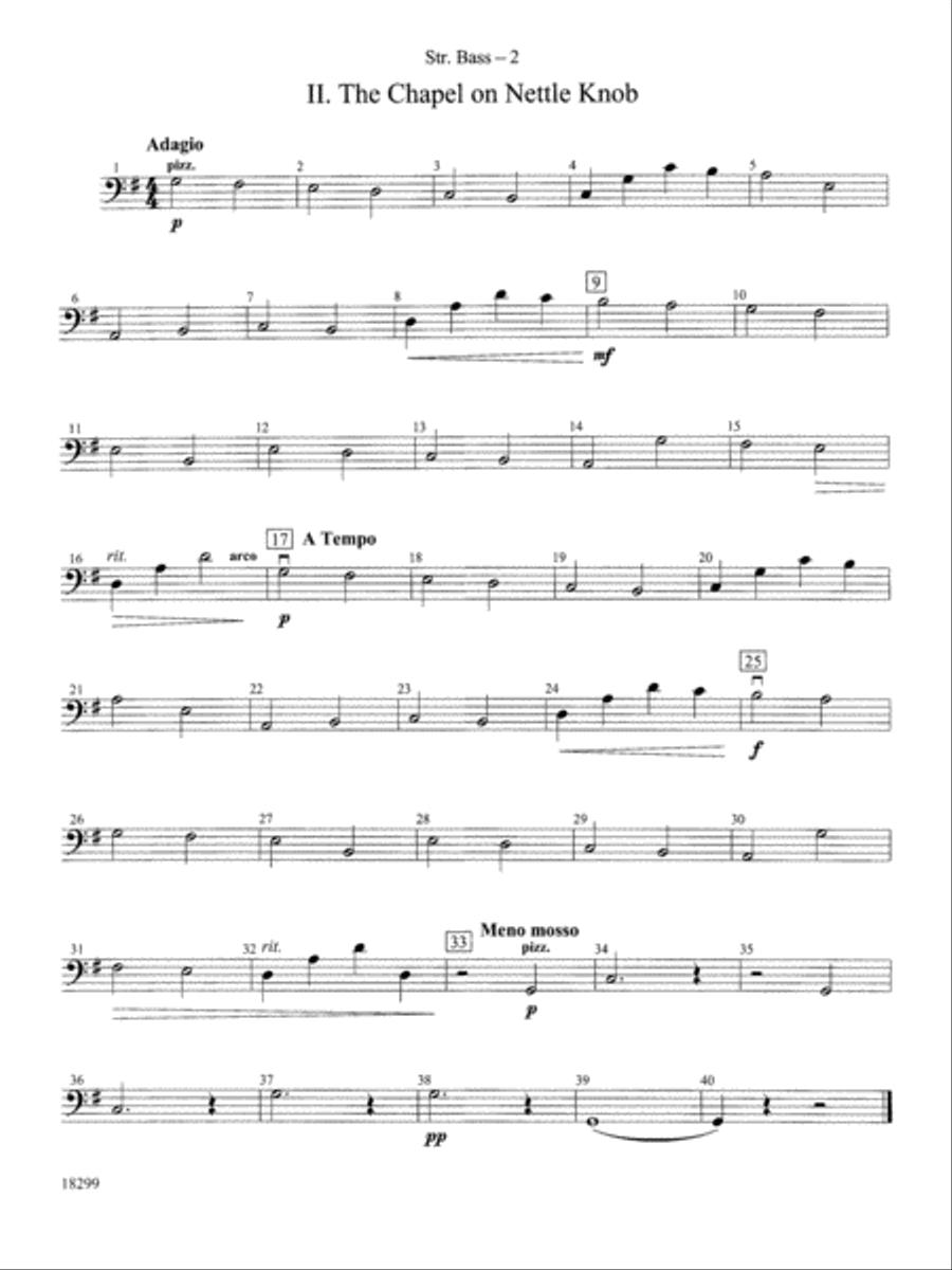 Three Scenes from a Green Valley: String Bass String Orchestra scores gallery preview page 2